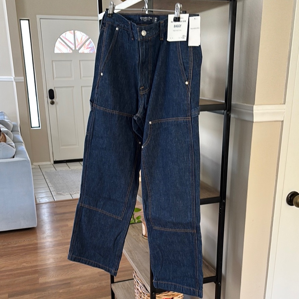 Abercrombie & Fitch Relaxed Blue Denim Jeans